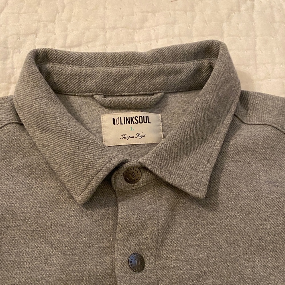Linksoul Heather Gray Collared Shirt